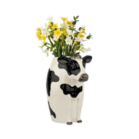 Friesian Cow Flower Vase