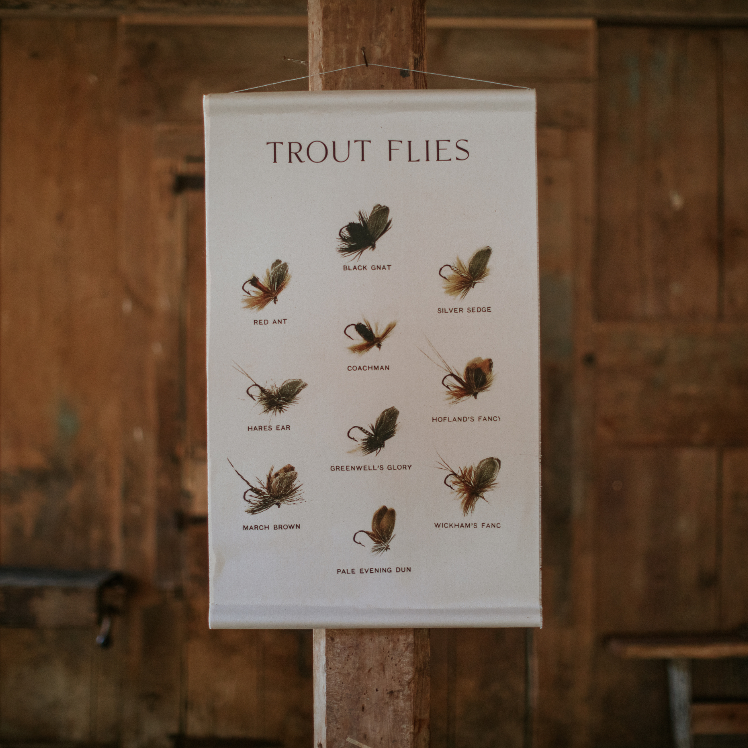 Canvas Wall Hanging - Trout Flies