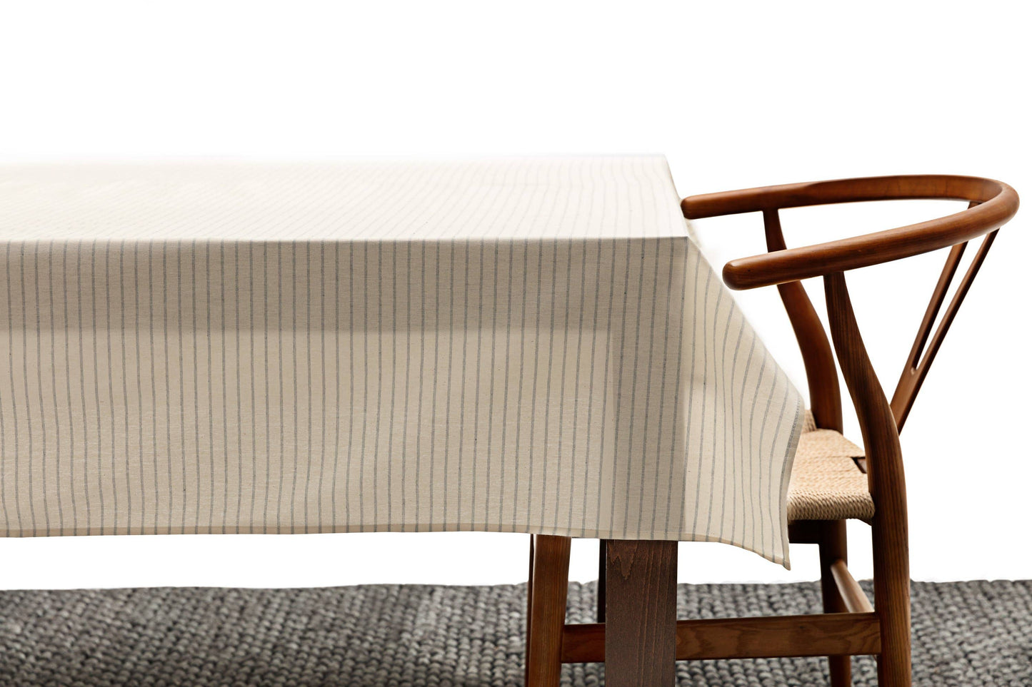 Natural Tablecloth Modern Stripes – Recycled Cotton, 3 Sizes