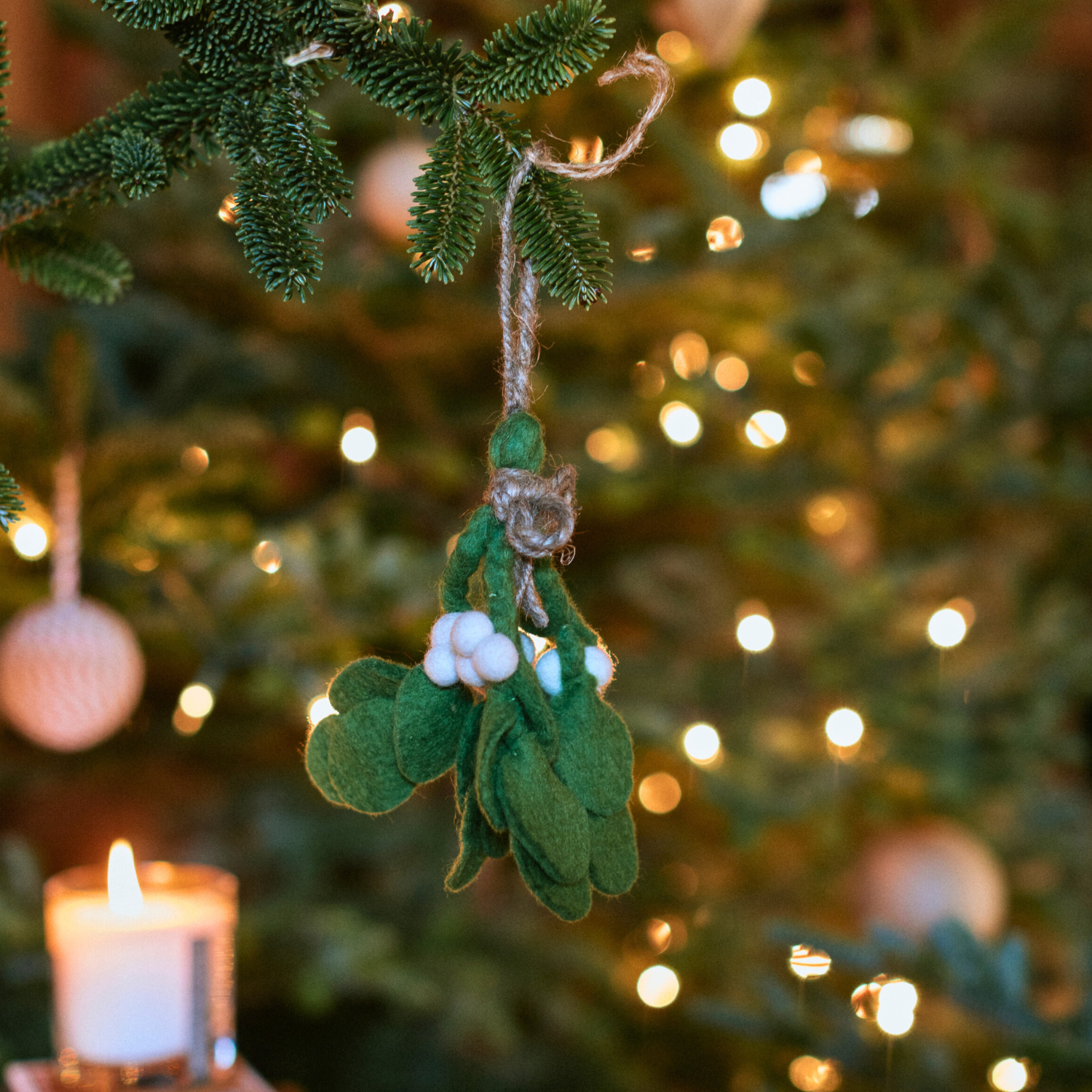 Felt Tree Decoration - Mistletoe