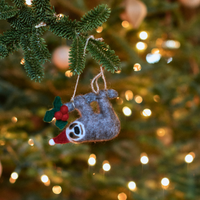 Felt Tree Decoration - Hanging Sloth