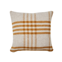 Mustard Check British Wool Throw / Blanket