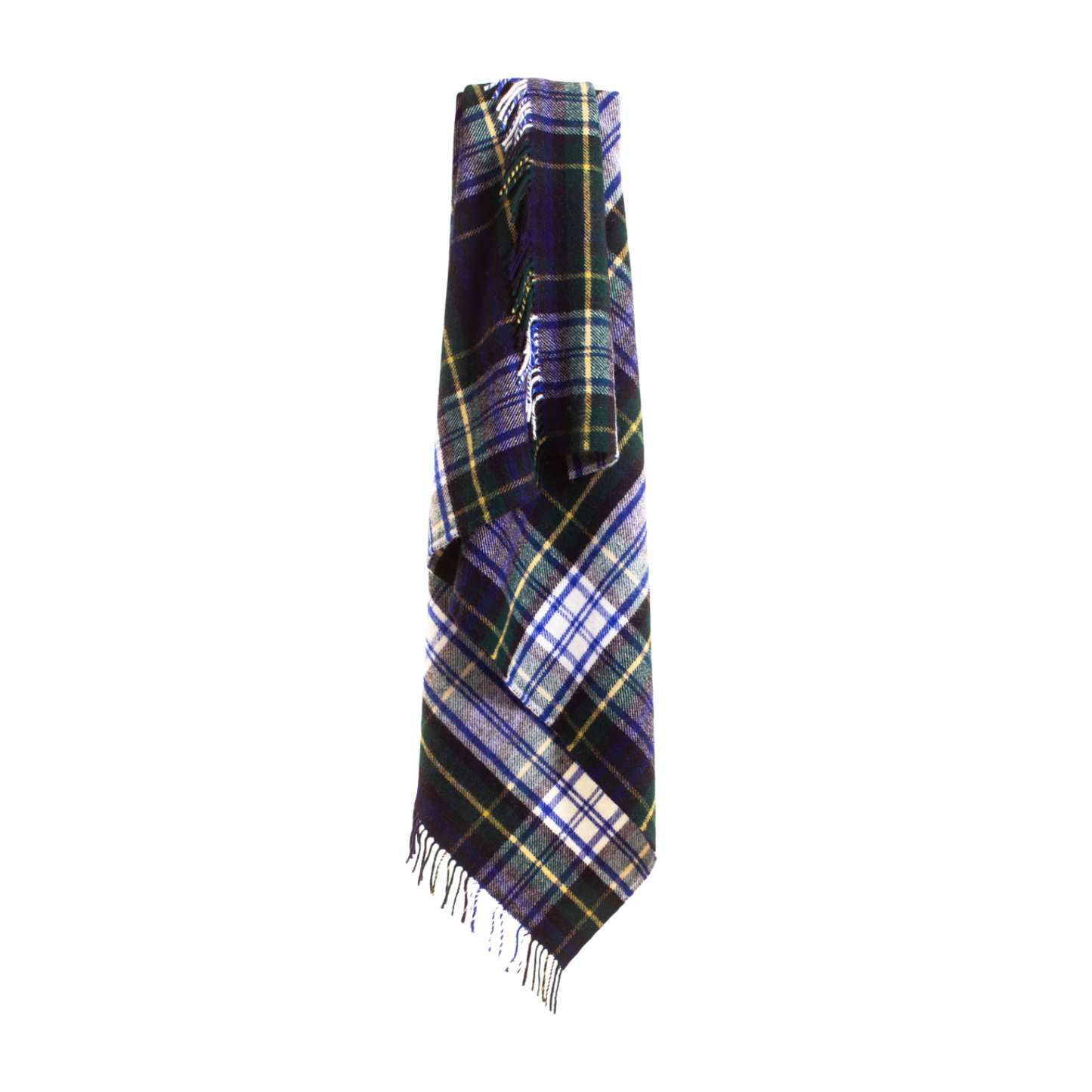 Tartan Navy Dress Gordon Wool Blanket - Made in the United Kingdom