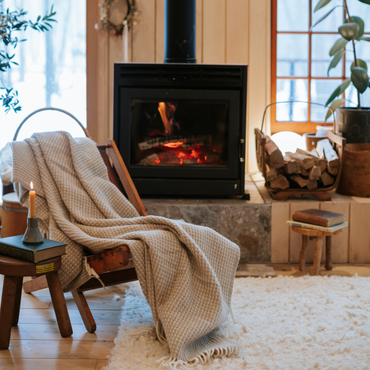 Oatmeal Waffle British Wool Throw / Blanket