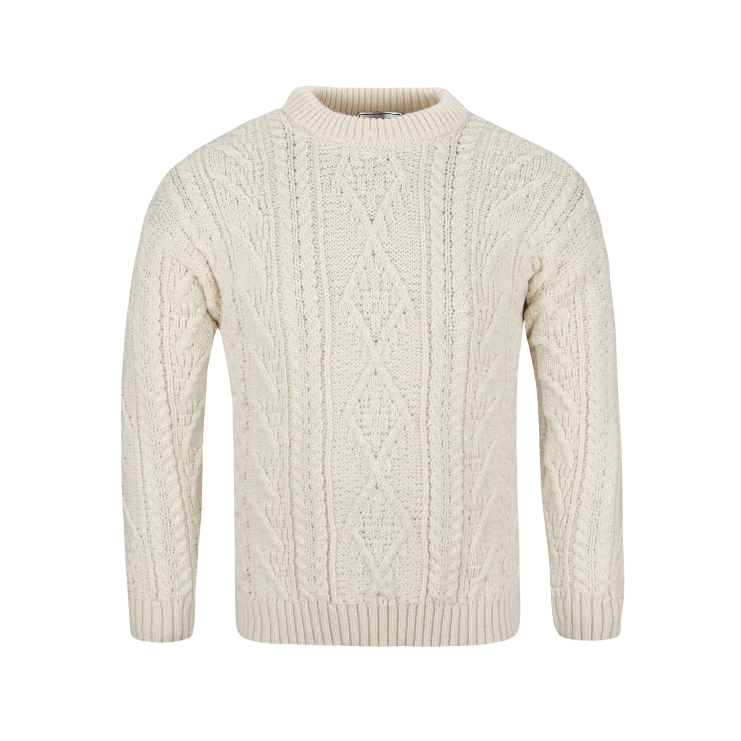 Homestedt British Wool Cable Knit Sweater - Natural White