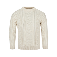 Homestedt British Wool Cable Knit Sweater - Natural White