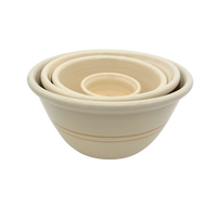 Set of classic coutry style martinez pottery handmade in the USA nesting mixing bowls