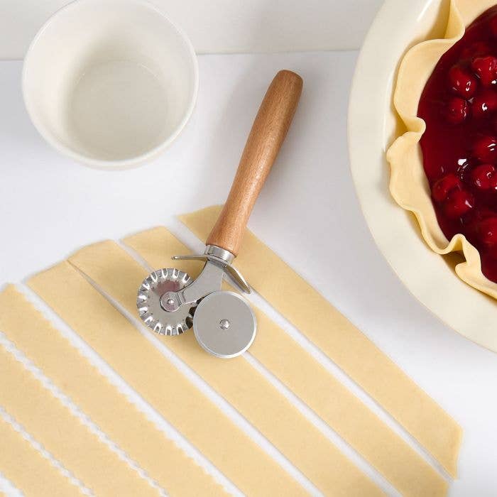 Fantes Double Pastry Ravioli Pasta Dough Cutter Crimper