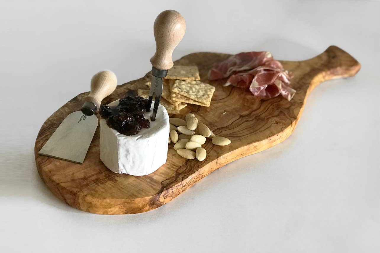 Italian Olivewood Charcuterie and Cheese Paddle Board