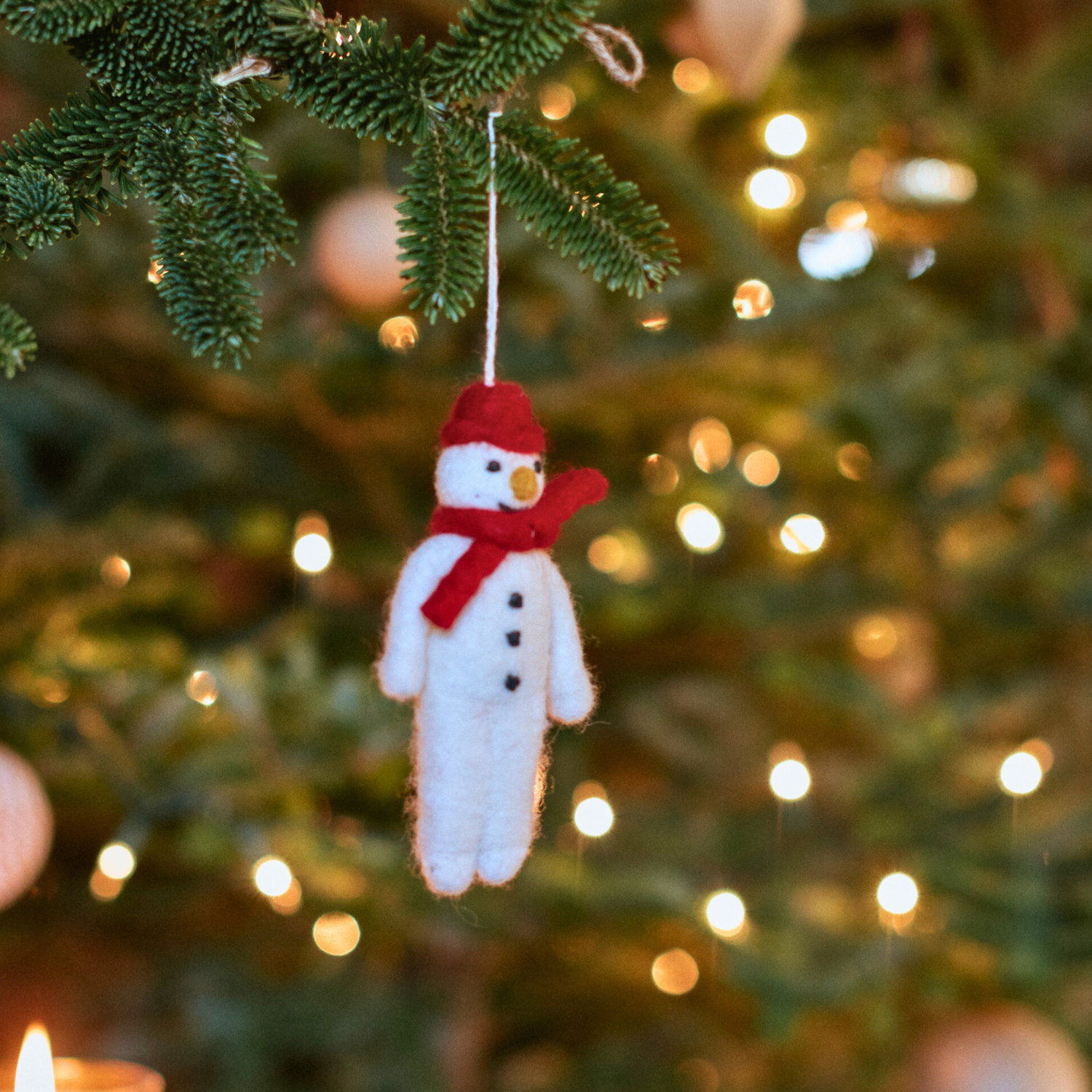 Felt Tree Decoration - Mr. Snowman