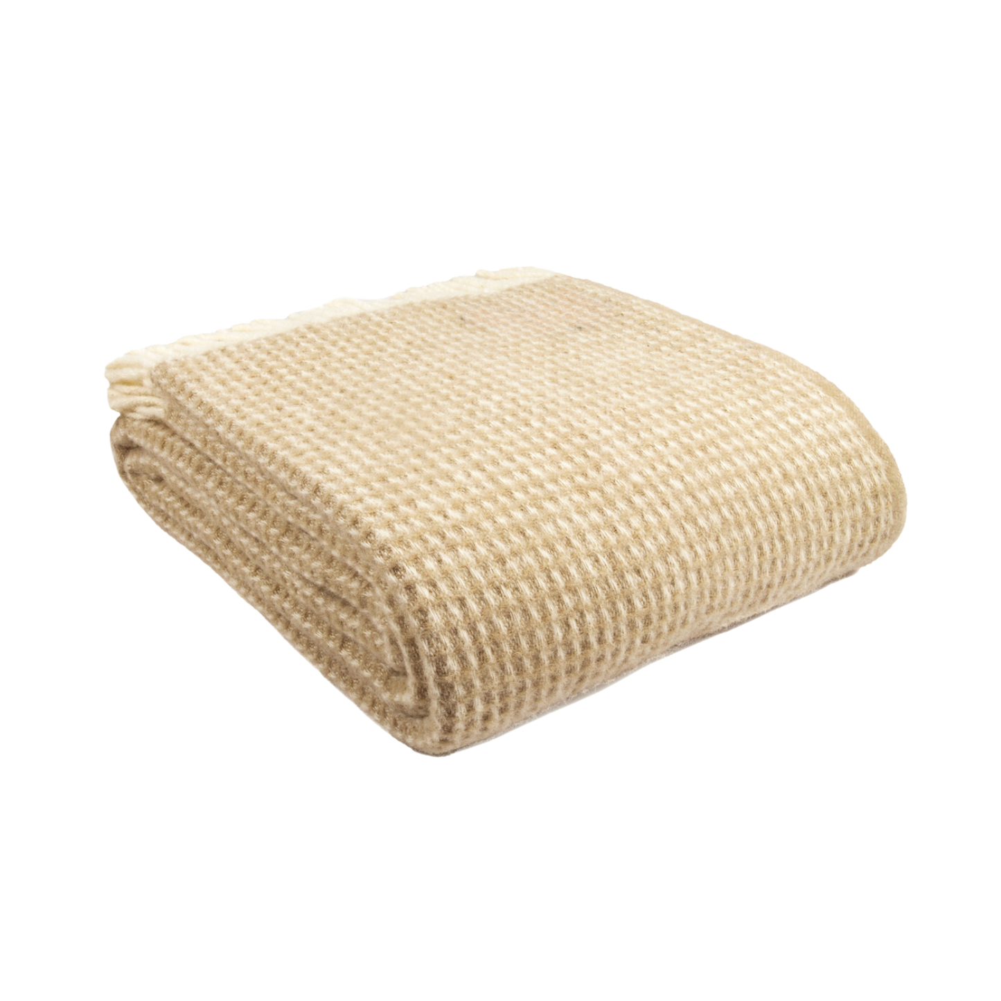 Oatmeal Waffle British Wool Throw / Blanket