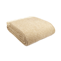 Oatmeal Waffle British Wool Throw / Blanket