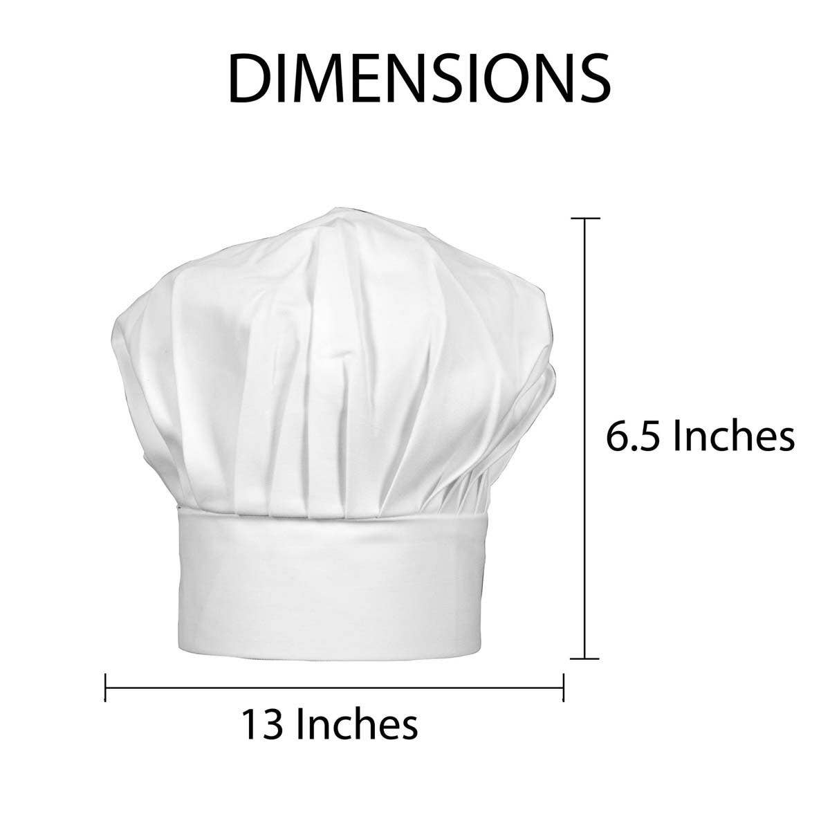 Chef Hat , Heavyweight Cotton Twill  Twill Adult Chef's Hat