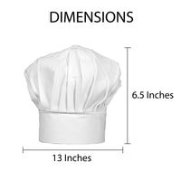 Chef Hat , Heavyweight Cotton Twill  Twill Adult Chef's Hat