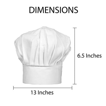 Chef Hat , Heavyweight Cotton Twill  Twill Adult Chef's Hat