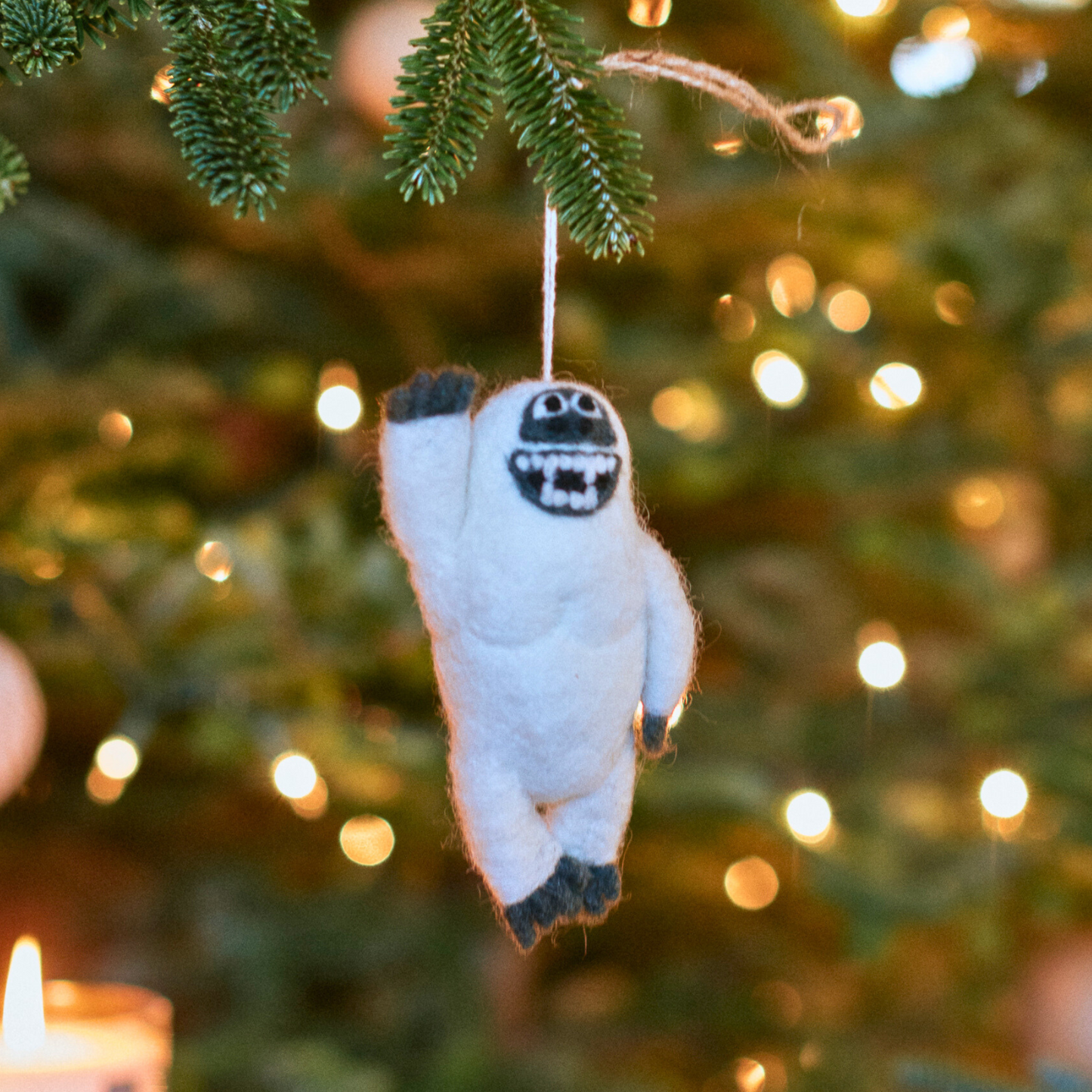 Felt Tree Decoration - Yeti