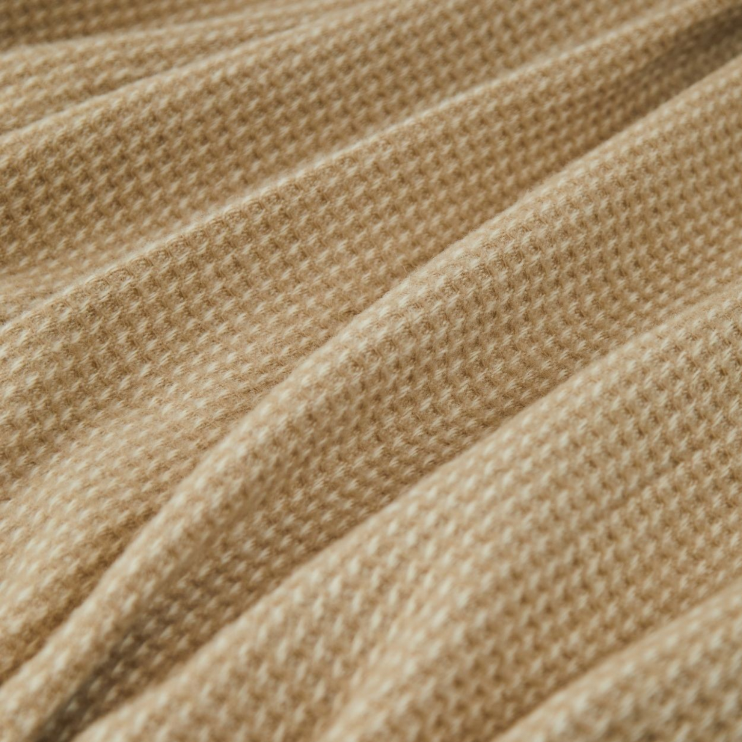 Oatmeal Waffle British Wool Throw / Blanket