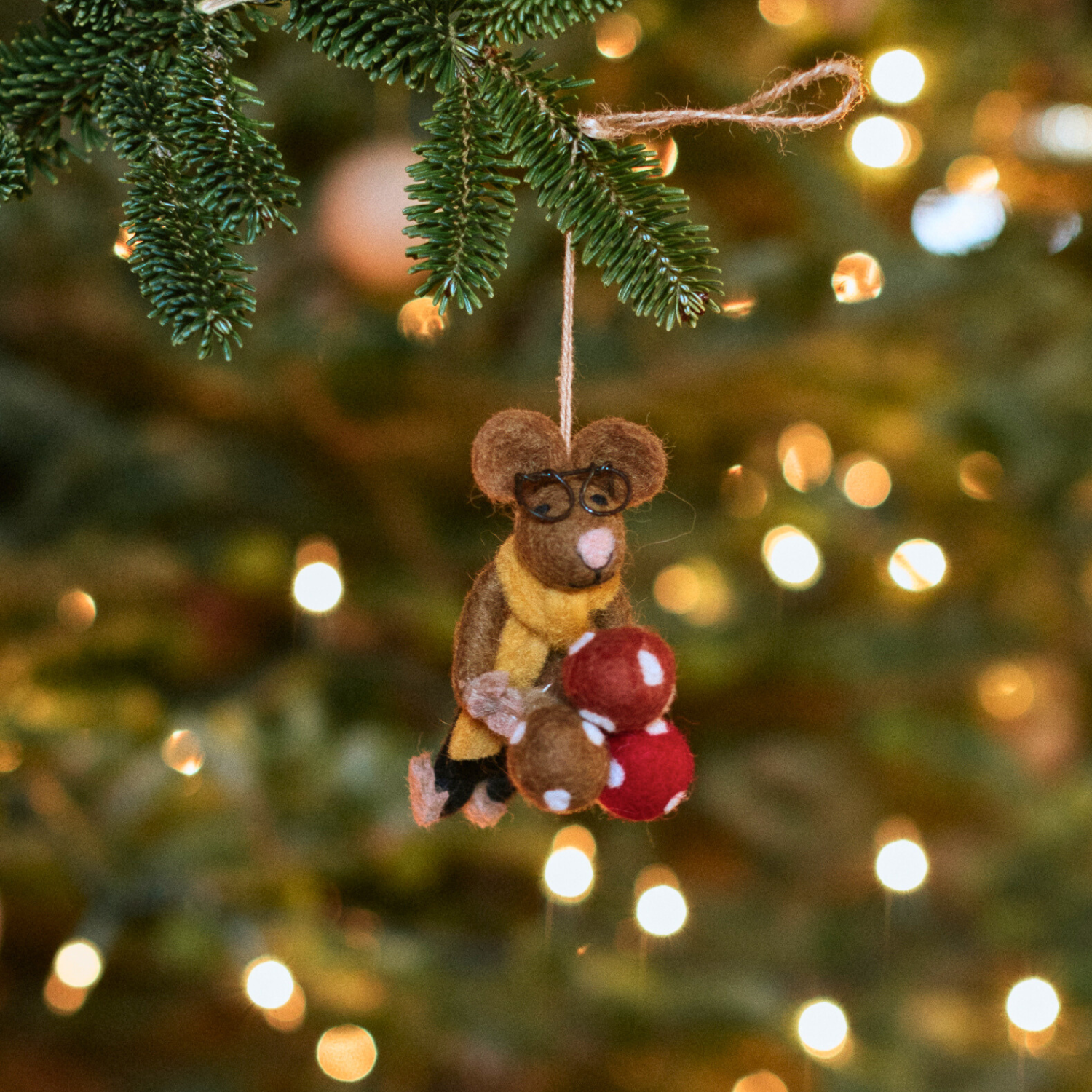 Felt Tree Decoration - Foraging Mouse