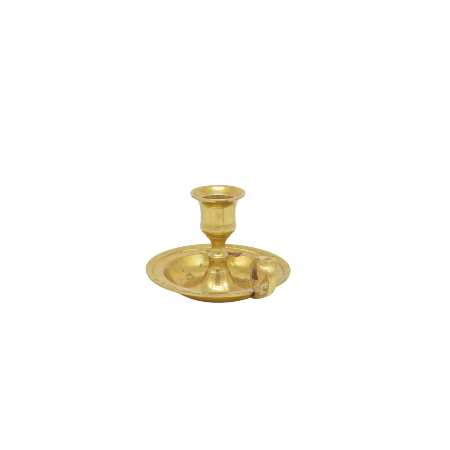 Pressed Brass Chamberstick | Antique