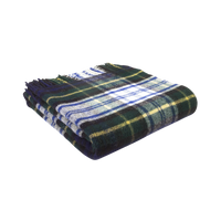 Tartan Navy Dress Gordon Wool Blanket - Made in the United Kingdom