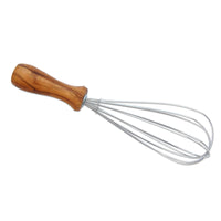 Olive Wood Handled Stainless Steel Whisk