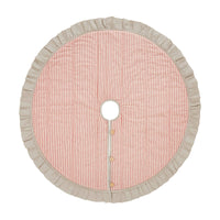Sawyer Mill Red Ticking Stripe Tree Skirt 48"