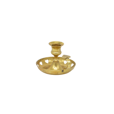 Brass Heart Candlestick | Antique