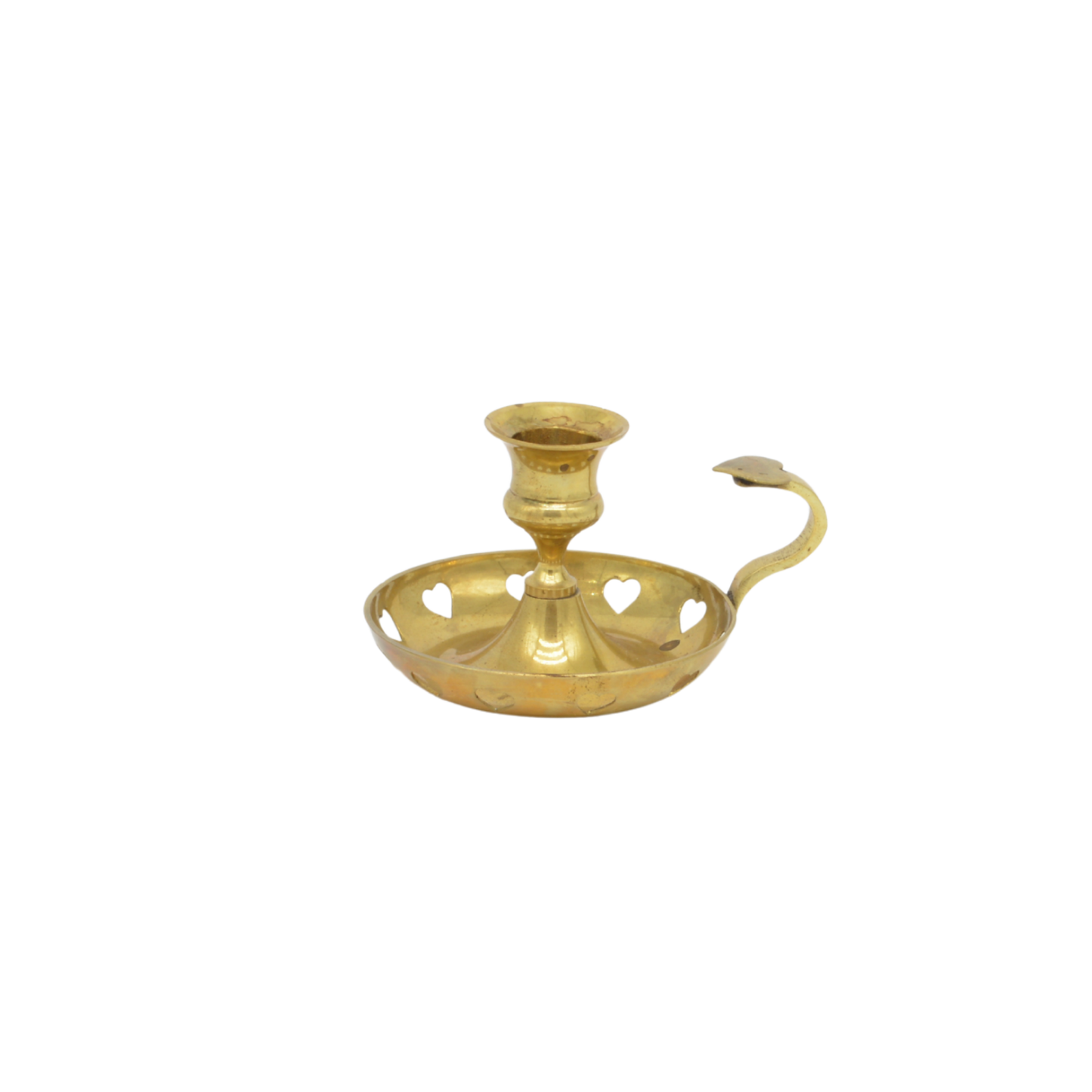 Brass Heart Candlestick | Antique