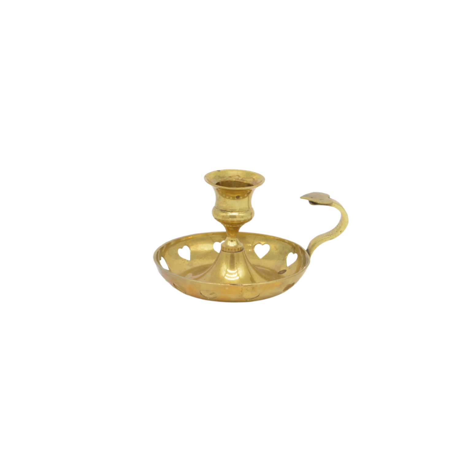 Brass Heart Candlestick | Antique
