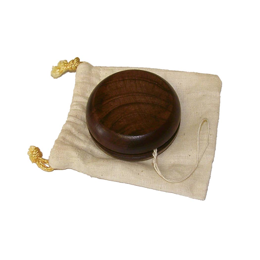 Solid Wooden Yo-Yo in Cloth Bag | 2" | Games
