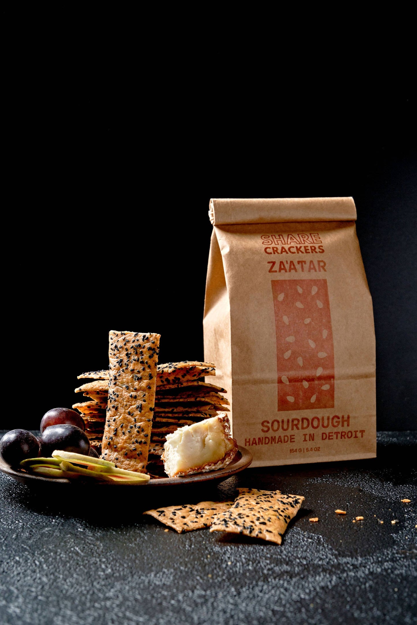Za'atar Sourdough Crackers