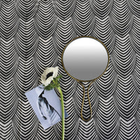 Lena Hand Mirror, Brass - Round - Brass