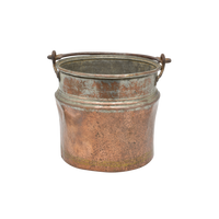 Hammered Copper Bucket with Forged Iron Handle | Antique