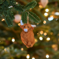 Felt Tree Decoration - Highland Cow