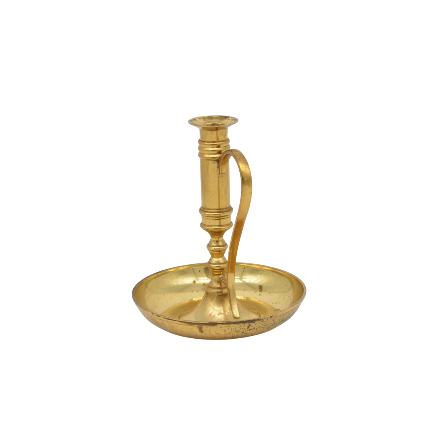 Tall Brass Chamberstick | Antique