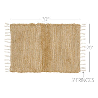 Burlap Natural Chindi/Rag Rug 20x30