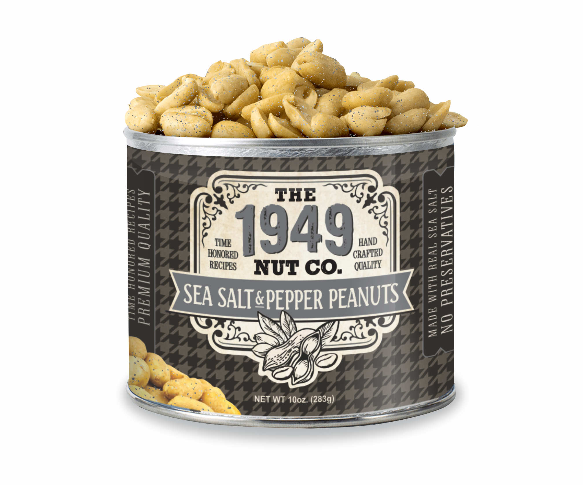 10 oz Sea Salt & Pepper Peanuts 1949 Nut Company