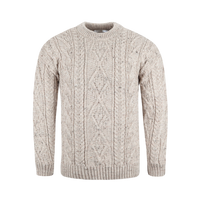 Homestedt British Wool Cable Knit Sweater - Oatmeal