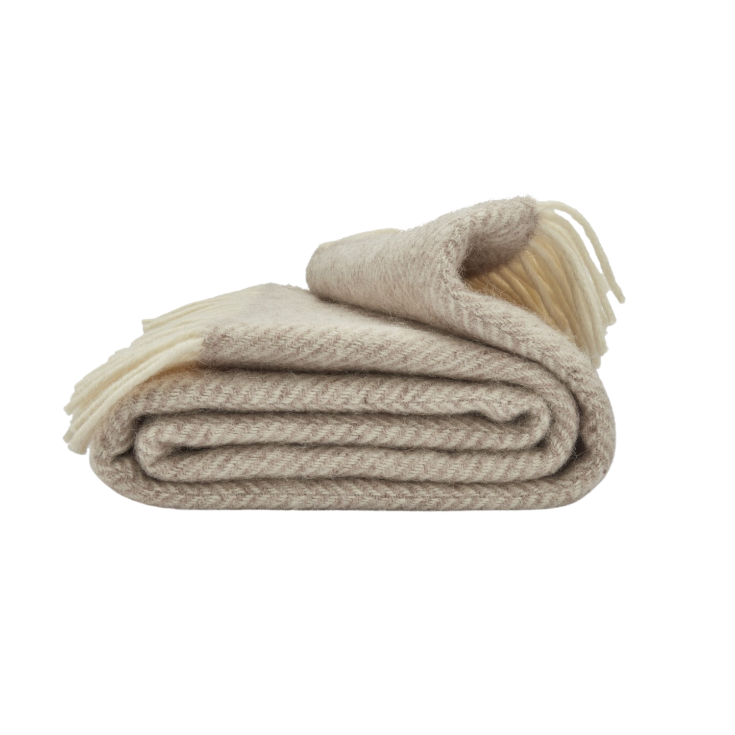 Hazel Fishbone British Wool Throw / Blanket