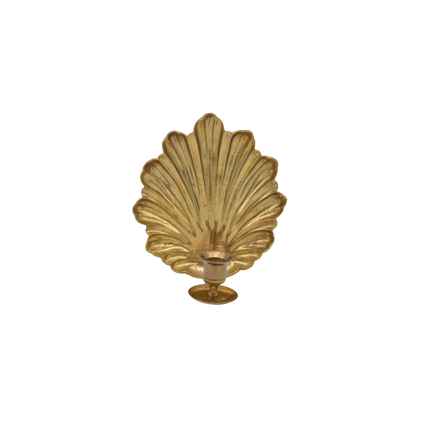Brass Shell Sconce Candle Holder | Antique