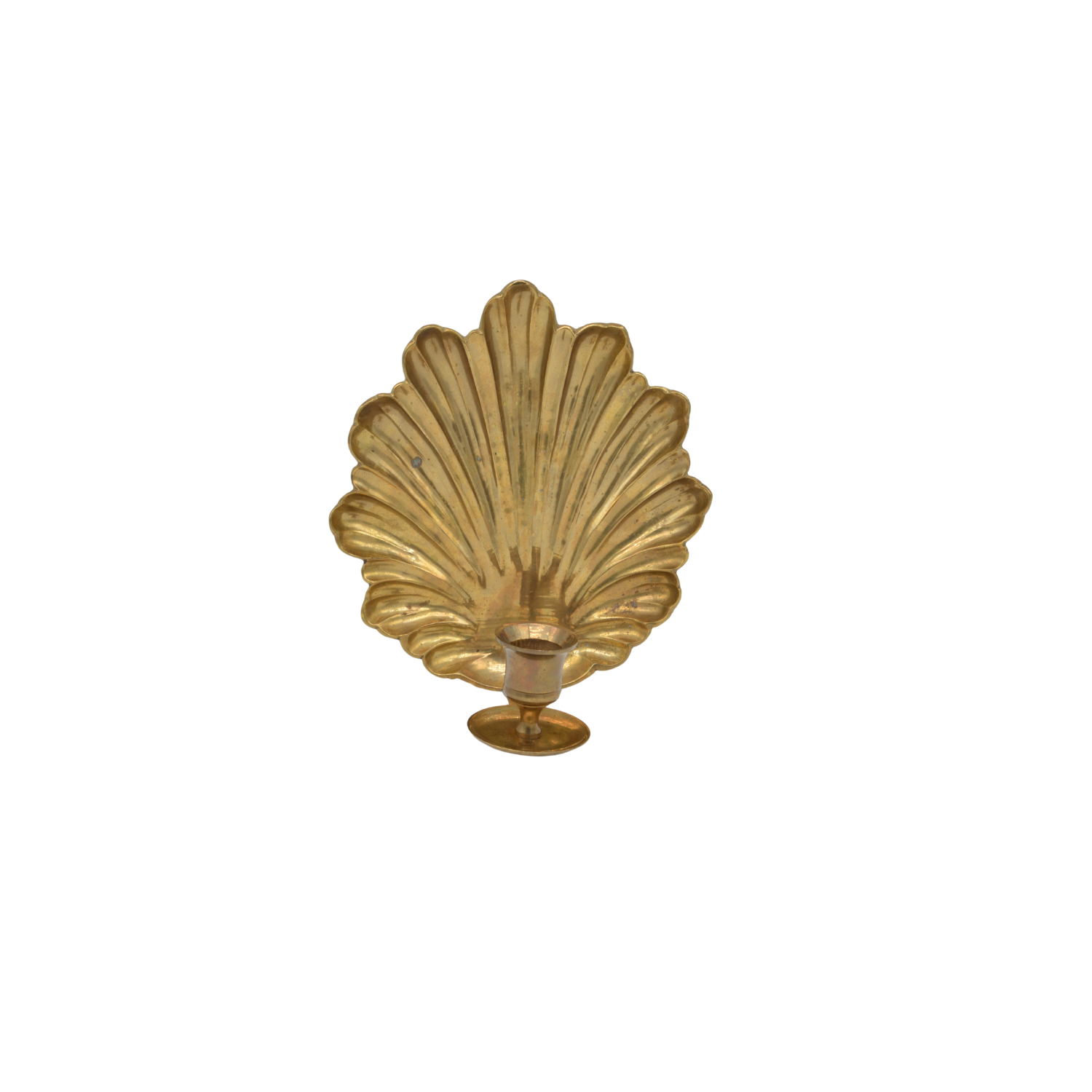 Brass Shell Sconce Candle Holder | Antique