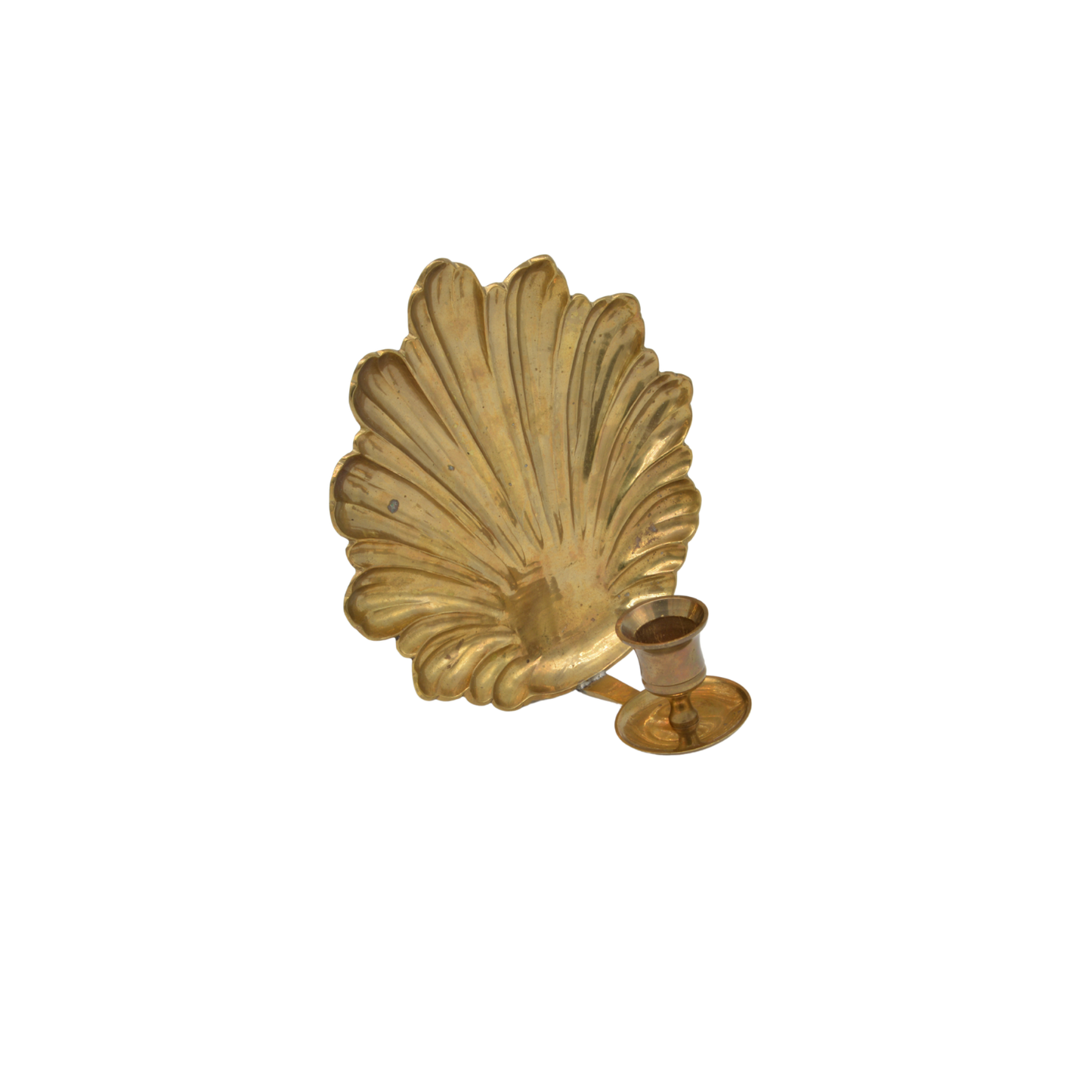 Brass Shell Sconce Candle Holder | Antique