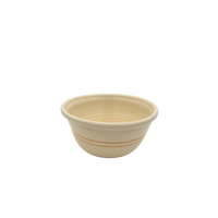 Set of classic country style martinez pottery handmade in the USA mixing bowls 8 inch brown stripe