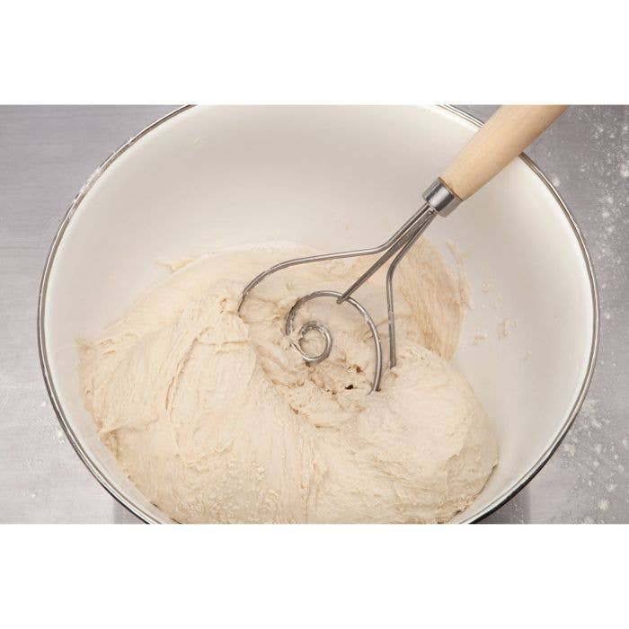 Dough Whisk – 12in Stainless Steel Bread & Batter Mixer