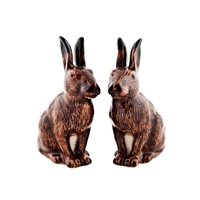 Hare salt and pepper shakers