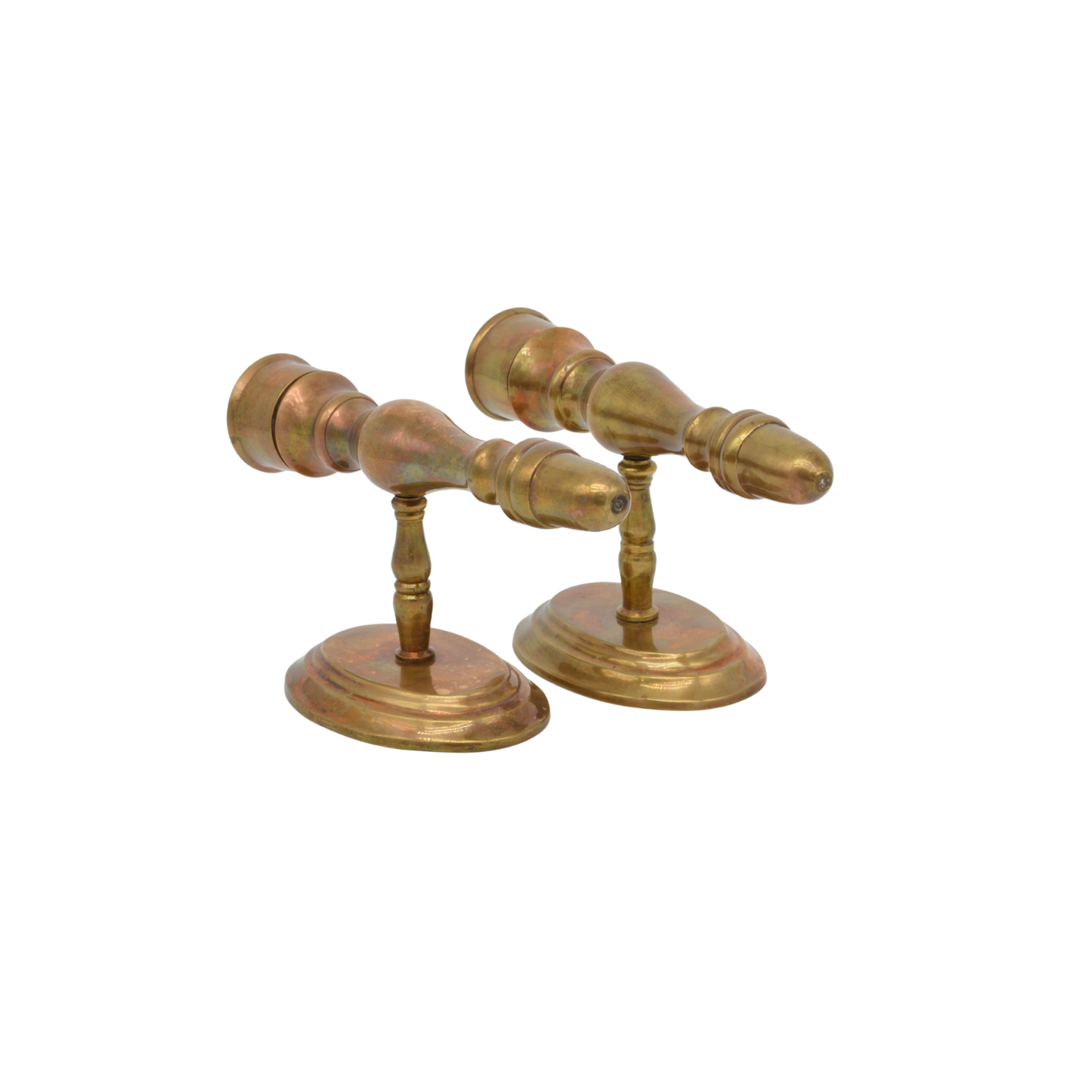 Pair of Brass Candlestick Sconces | Antique