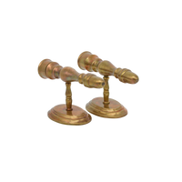 Pair of Brass Candlestick Sconces | Antique