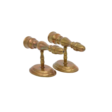 Pair of Brass Candlestick Sconces | Antique