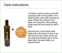 Natural cut cutting board 40 cm olive wood