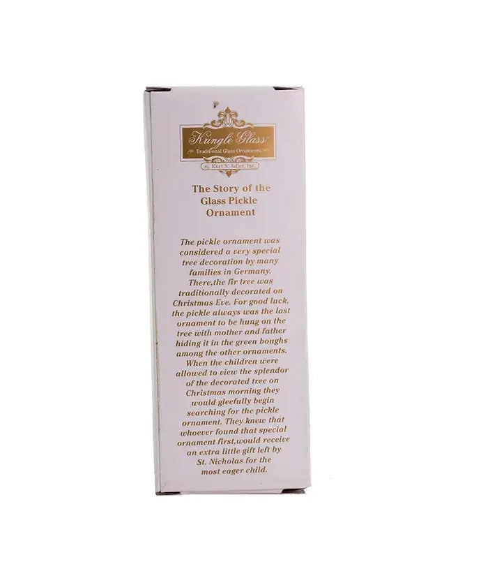 4"HAND BLOWN GLASS PICKLE ORNAMENT